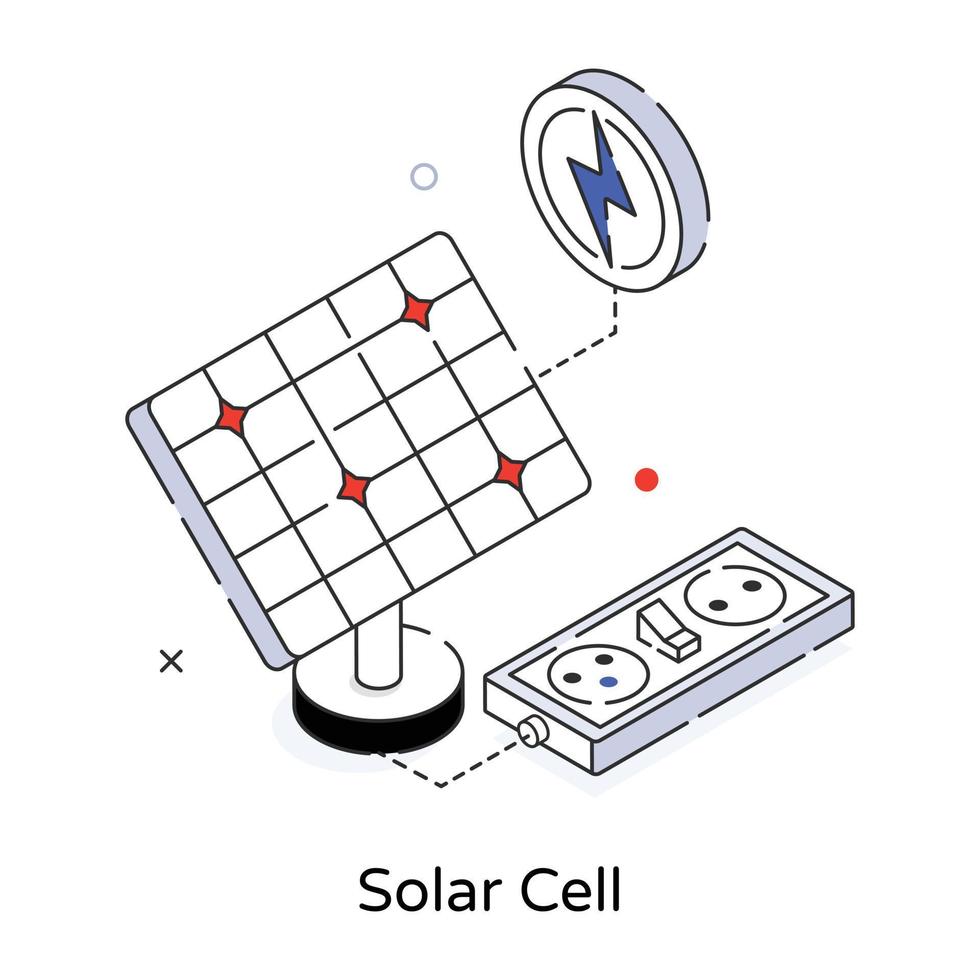 Trendy Solar Cell vector