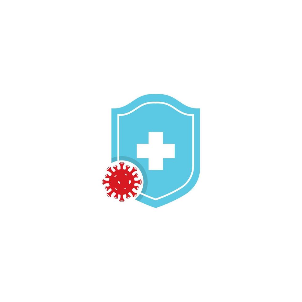 Protection against virus logo vector
