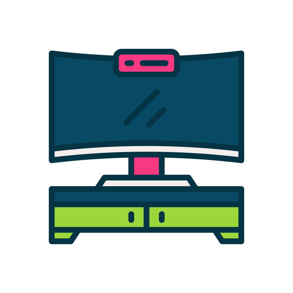 monitor desk icon for your website, mobile, presentation, and logo design. vector