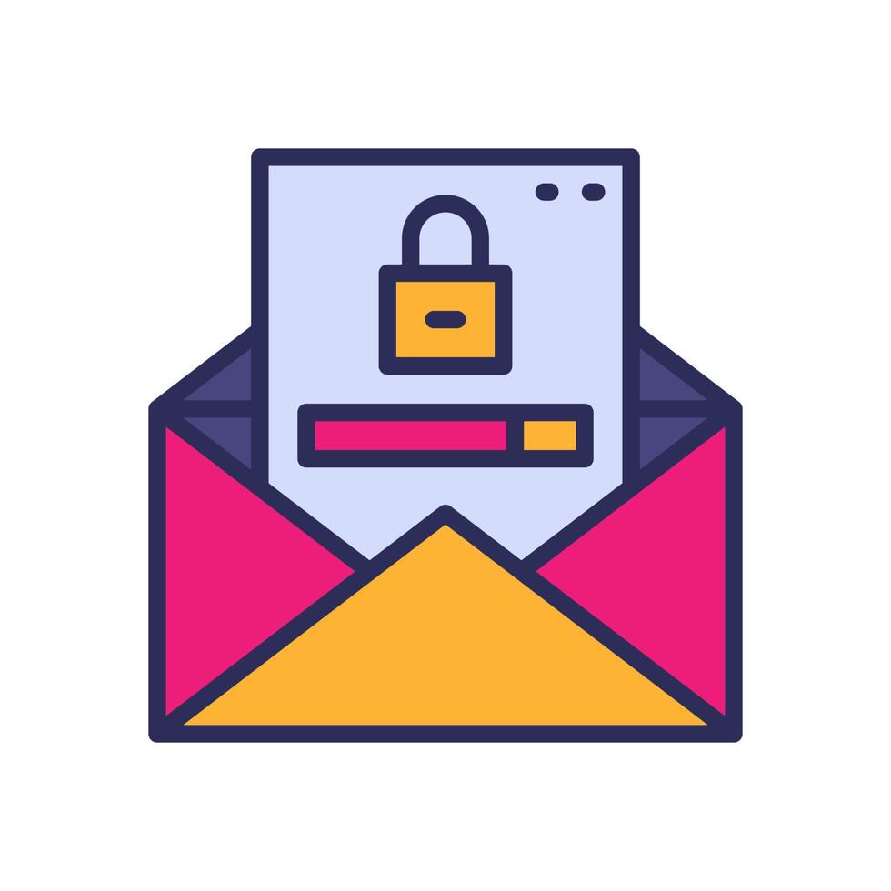 email lock icon for your website, mobile, presentation, and logo design. vector