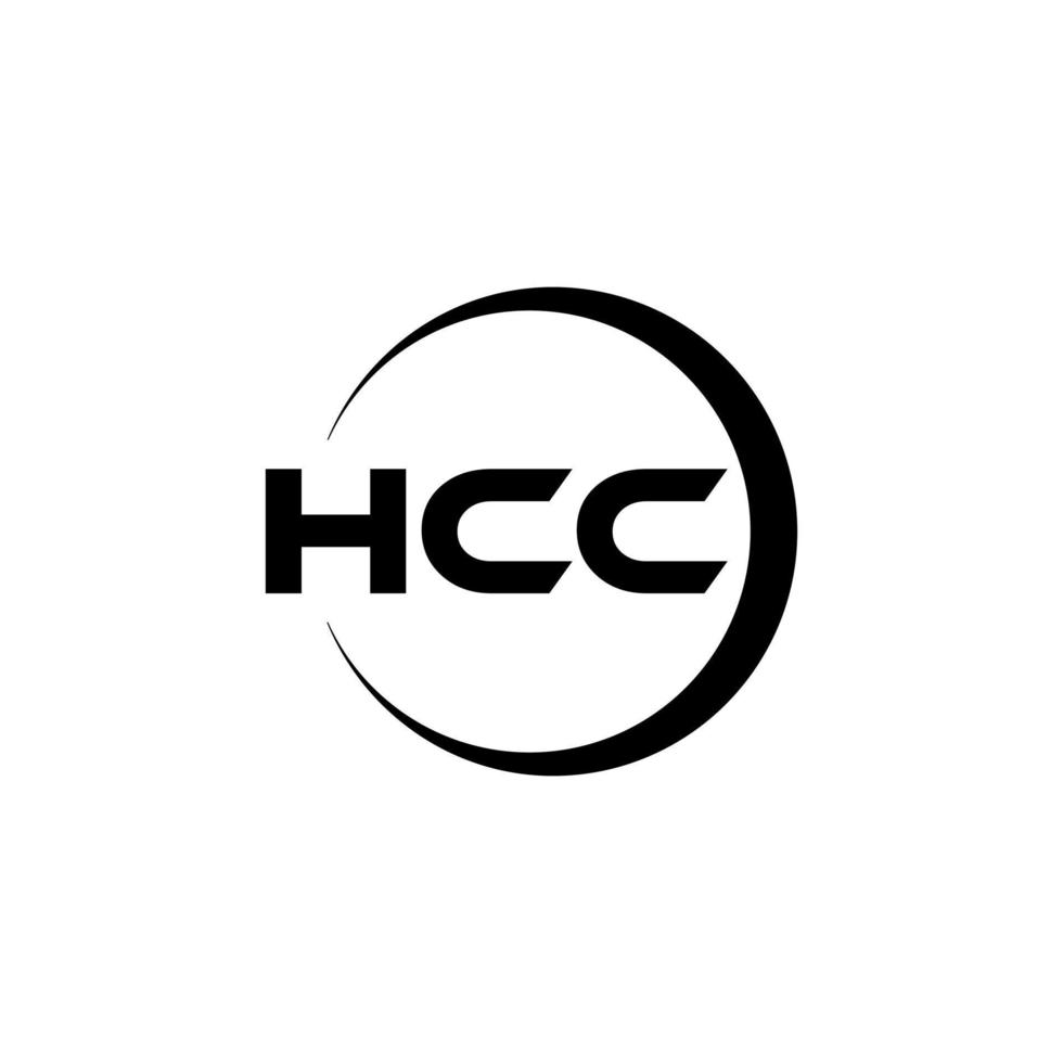 diseño del logotipo de la letra hcc en la ilustración. logotipo vectorial, diseños de caligrafía para logotipo, afiche, invitación, etc. vector