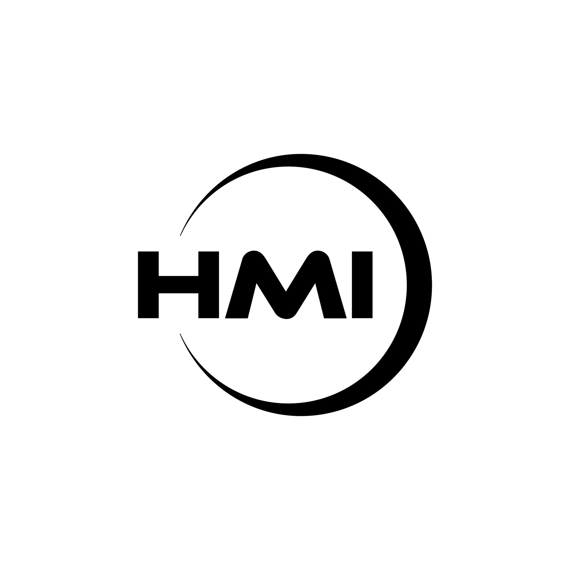 diseño del logotipo de la letra hmi en la ilustración. logotipo