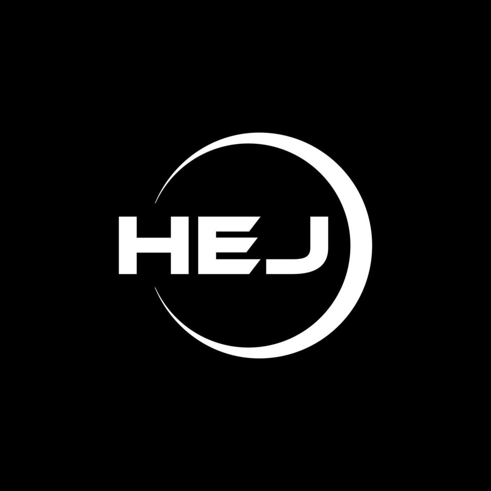 HEJ letter logo design in illustration. Vector logo, calligraphy designs for logo, Poster, Invitation, etc.