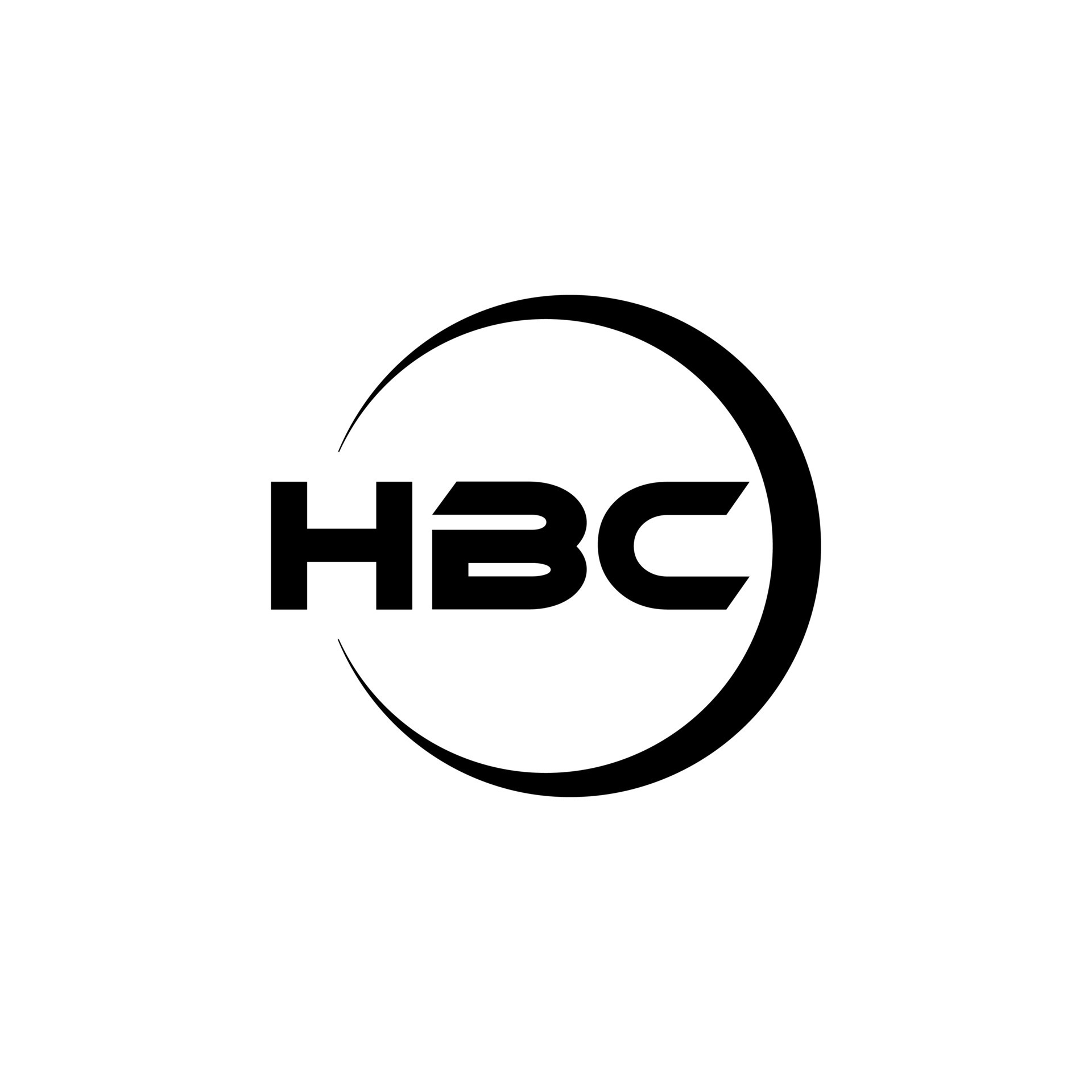 diseño del logotipo de la letra hbc en la ilustración. logotipo ...