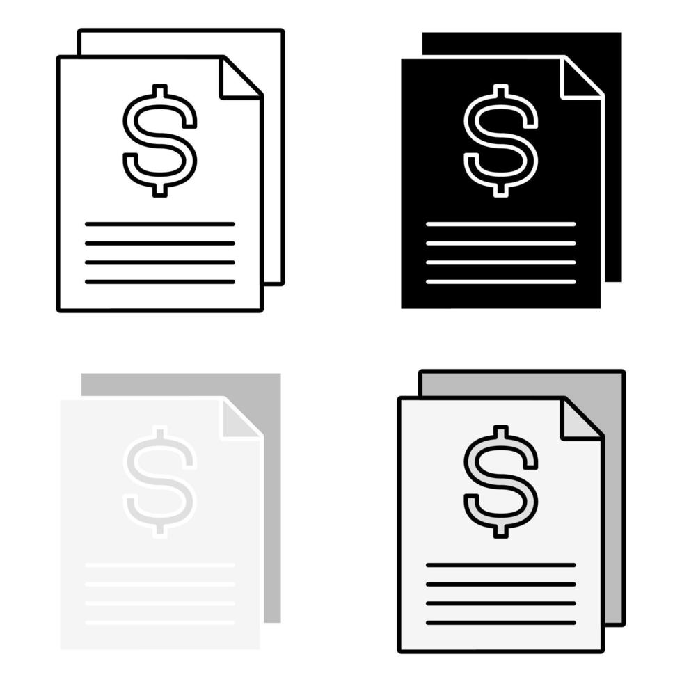 Financial Report in flat style isolated vector