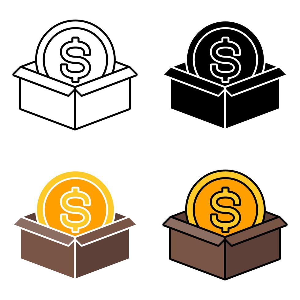 Money Box in flat style isolated vector