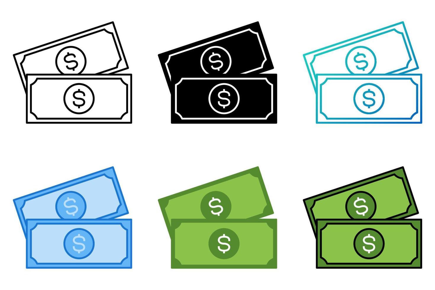 Dollar in flat style isolated vector