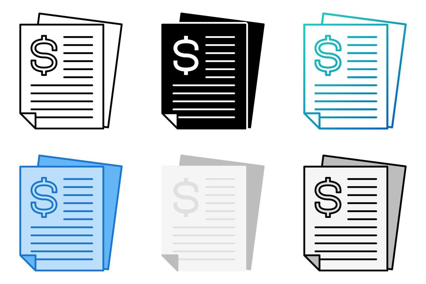 Financial Report in flat style isolated vector