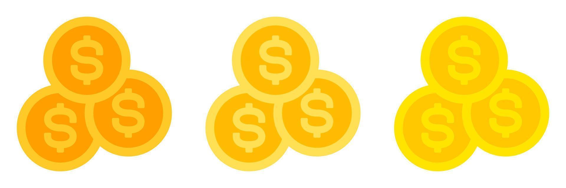 Dollar in flat style isolated vector