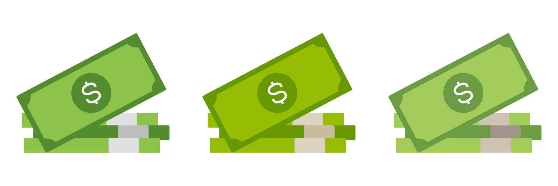 Money in flat style isolated vector