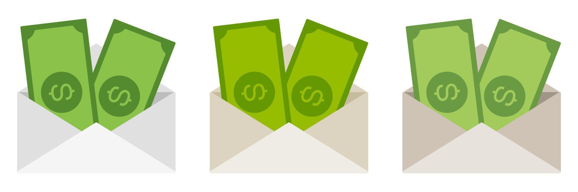 correo financiero en estilo plano aislado vector