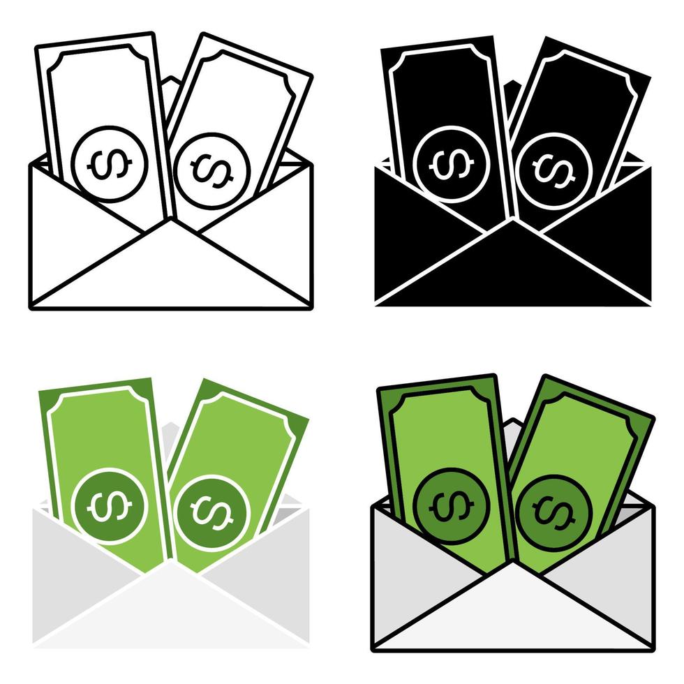 Financial Mail in flat style isolated vector