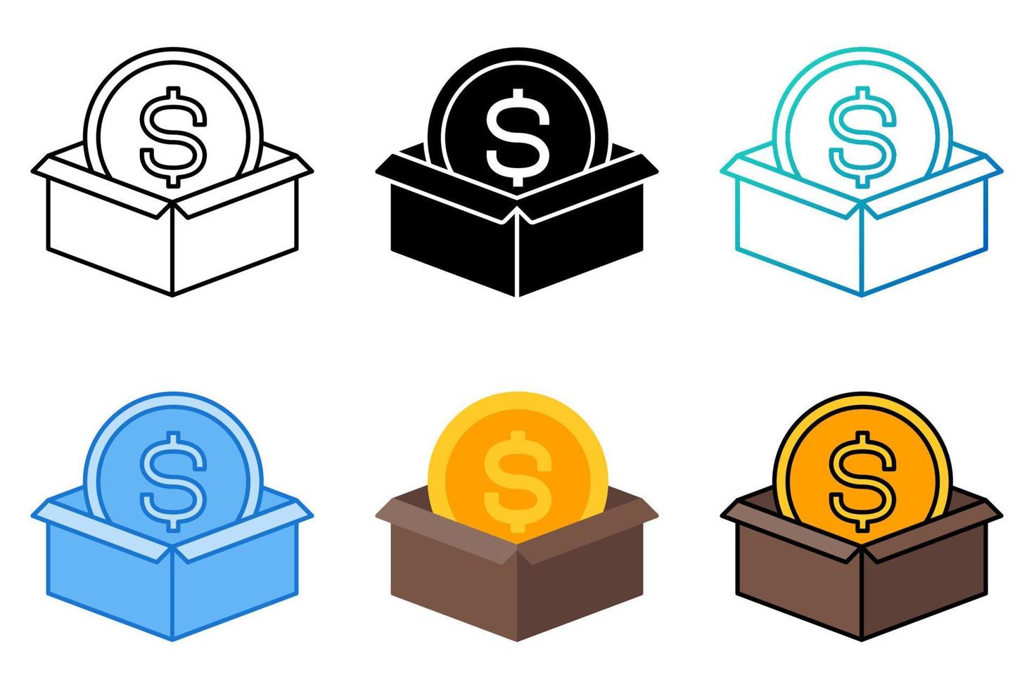 Money Box in flat style isolated vector