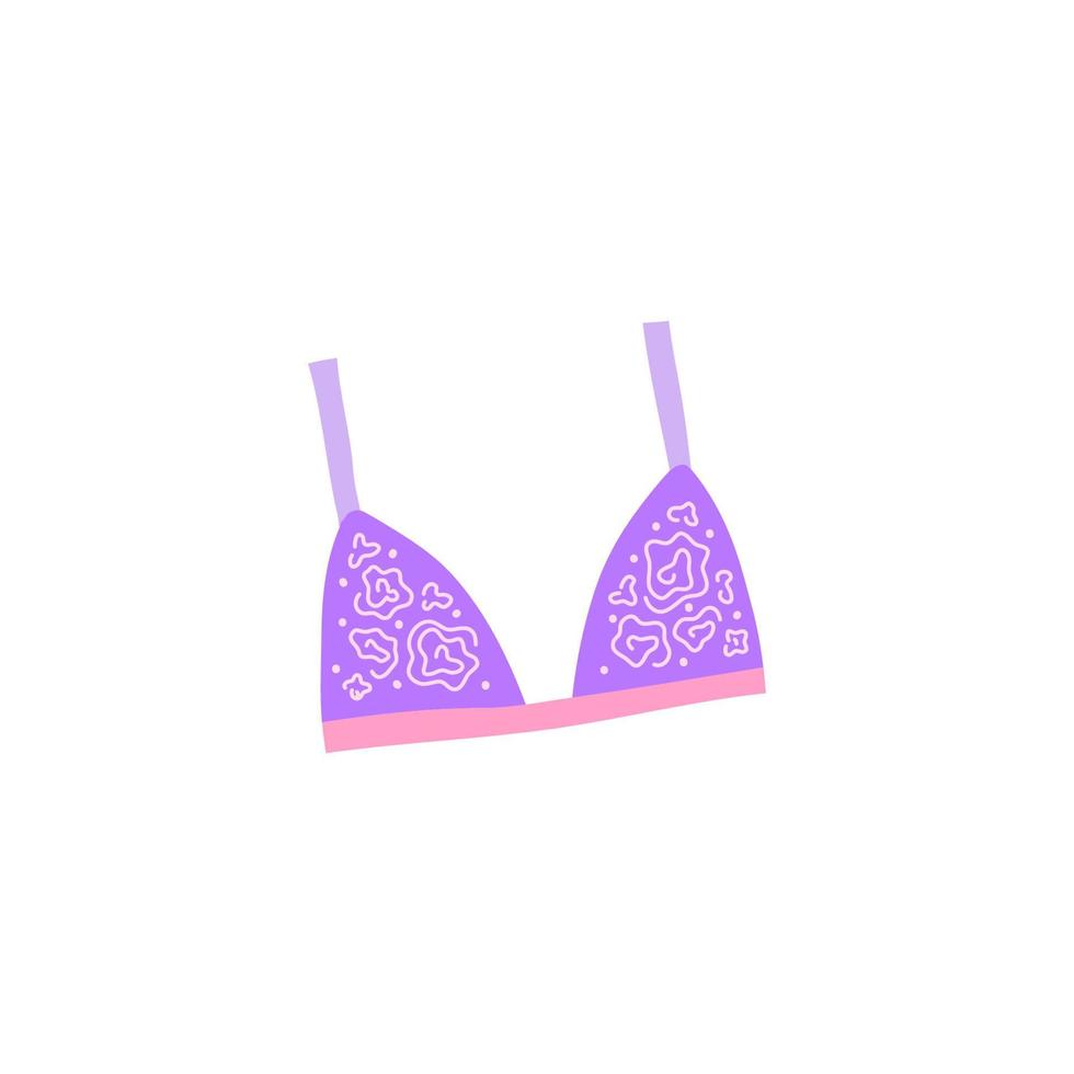 Doodle triangle bra. vector