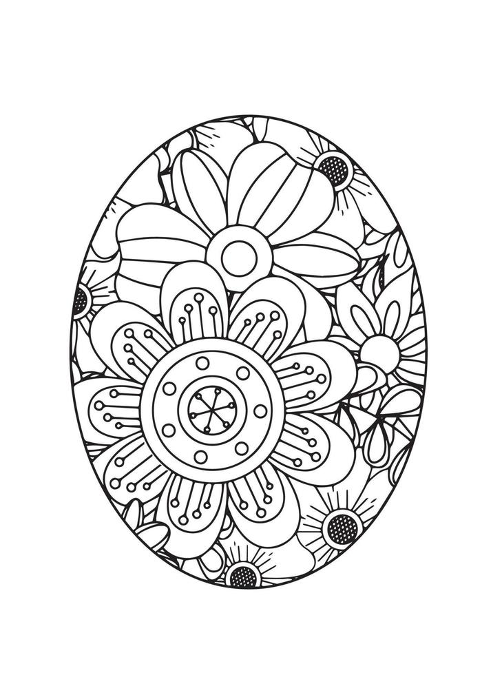 Easter Egg Coloring pages vector