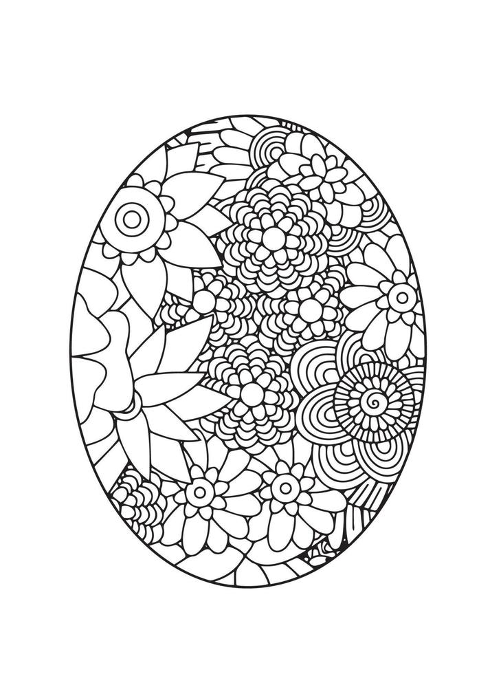 Easter Egg Coloring pages vector