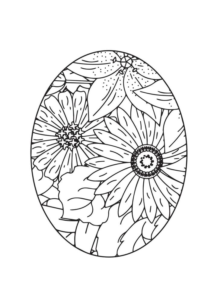 Easter Egg Coloring pages vector