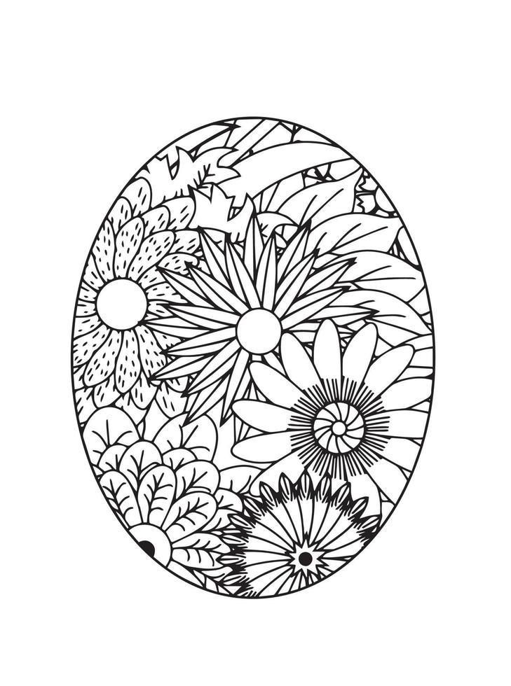 Easter Egg Coloring pages vector