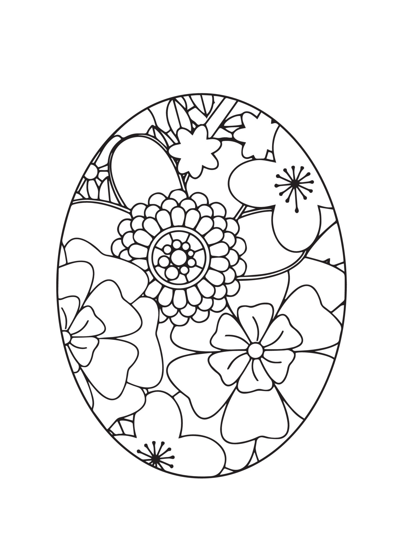 Easter Egg Coloring pages 19549215 Vector Art at Vecteezy