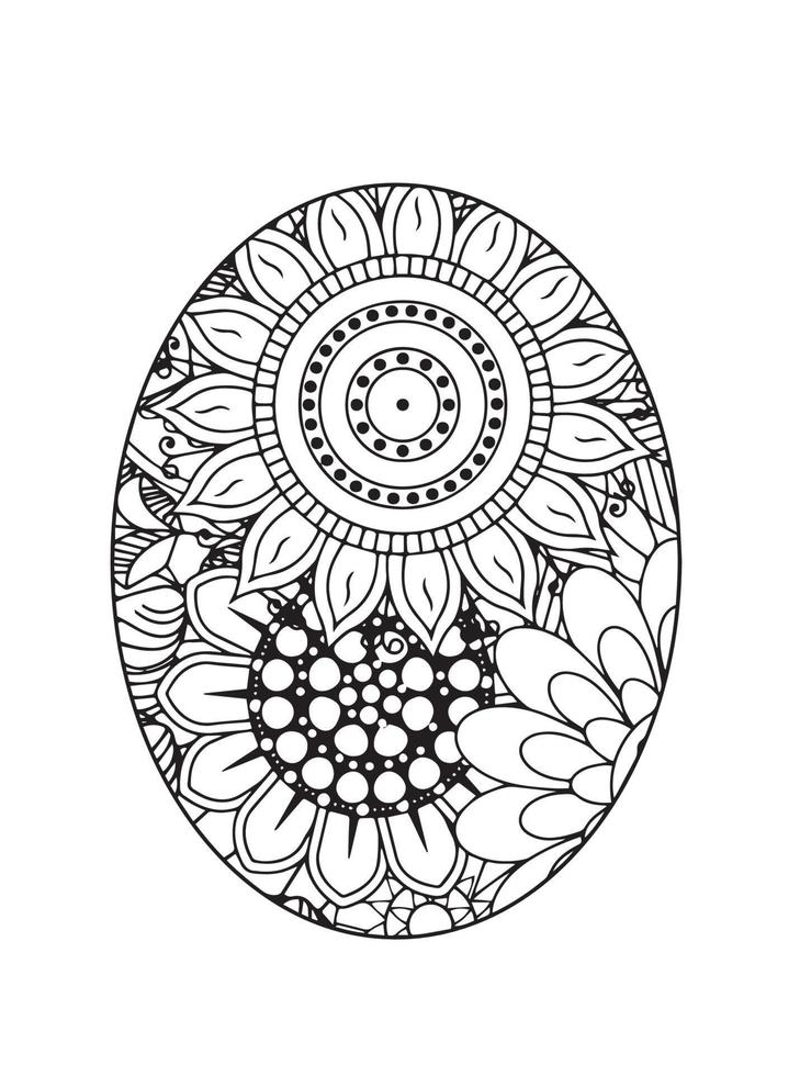 Easter Egg Coloring pages vector