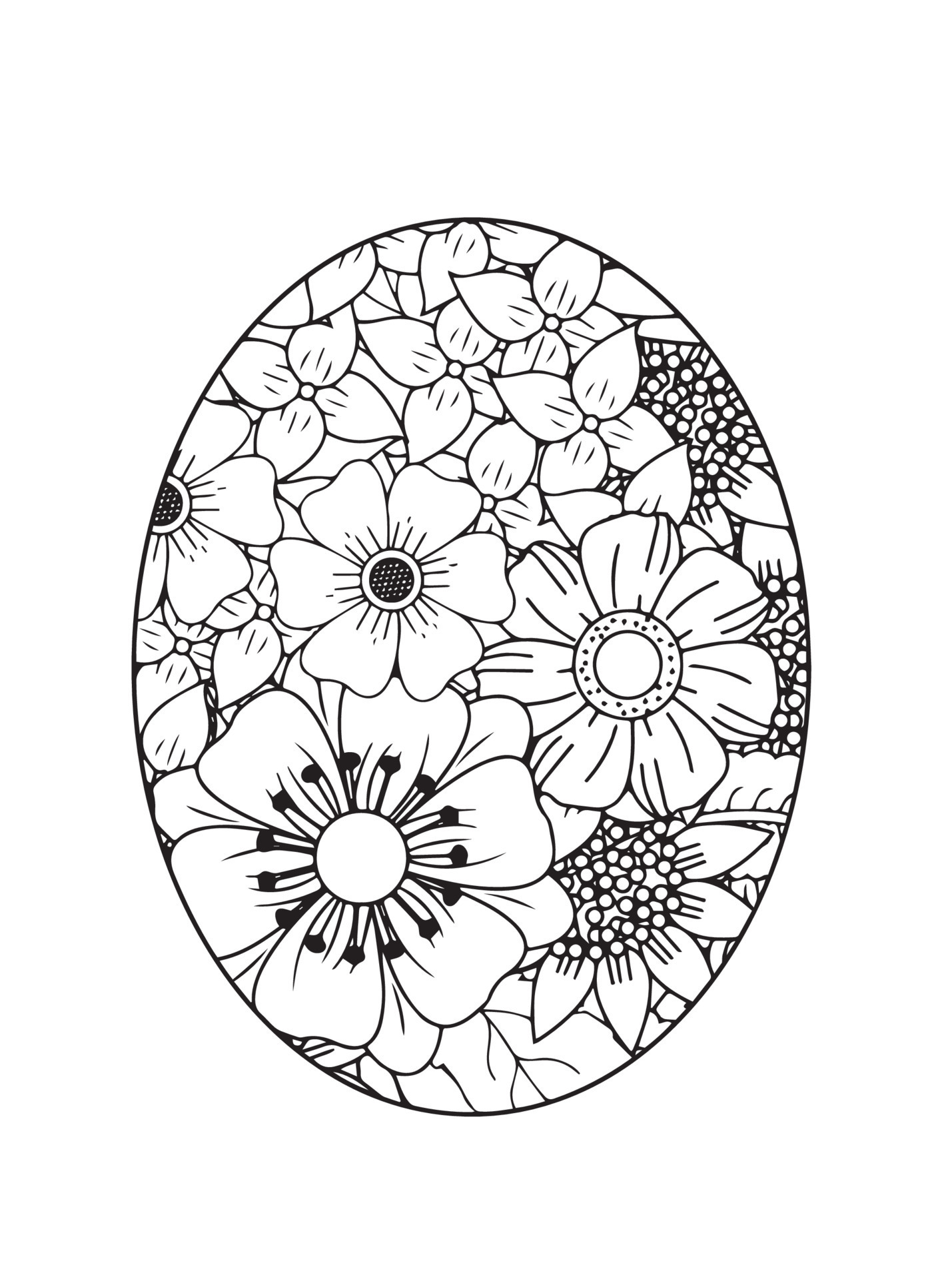 Easter Egg Coloring pages 19549232 Vector Art at Vecteezy