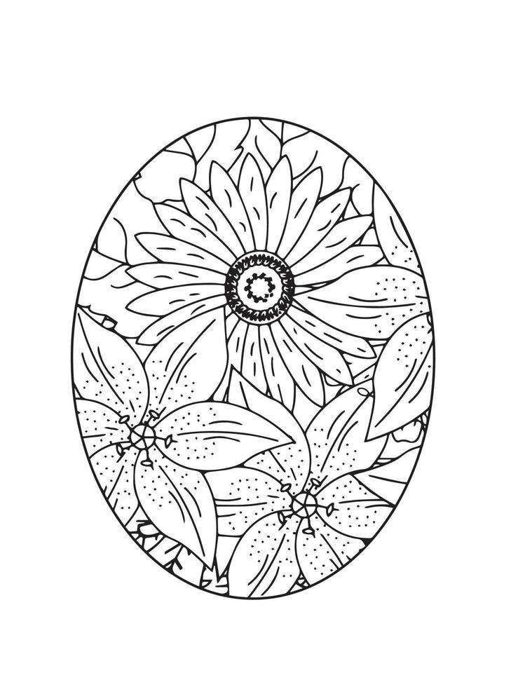Easter Egg Coloring pages vector