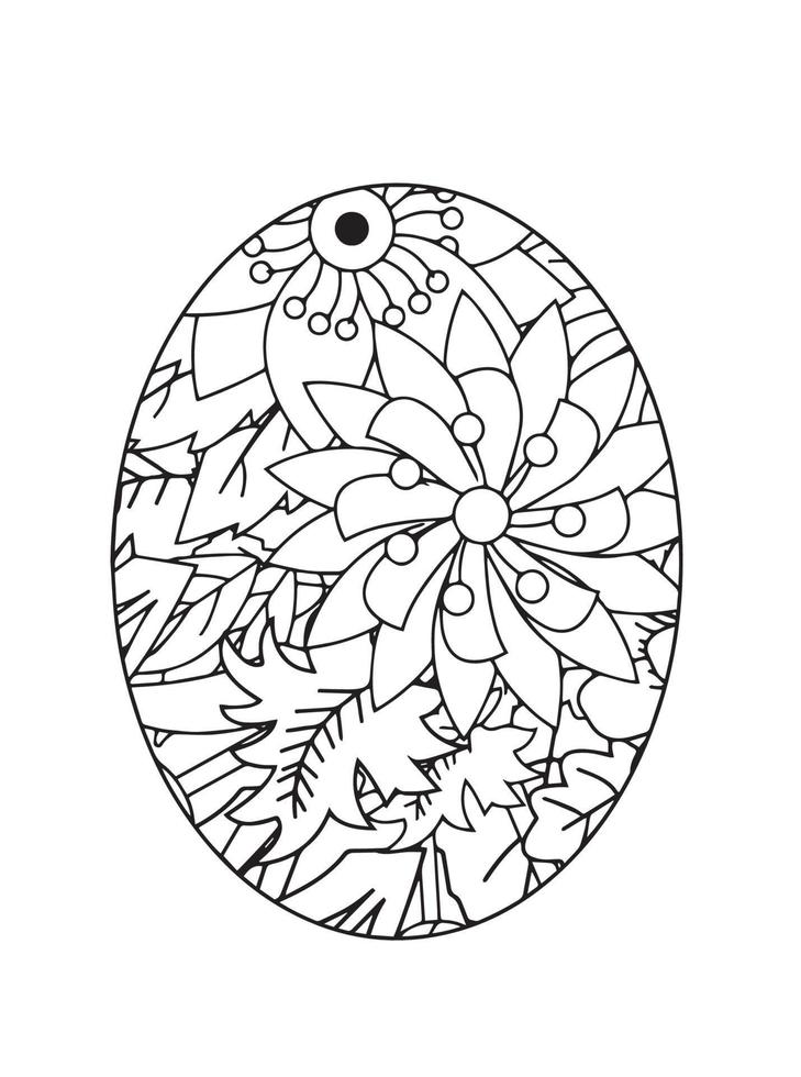 Easter Egg Coloring pages vector