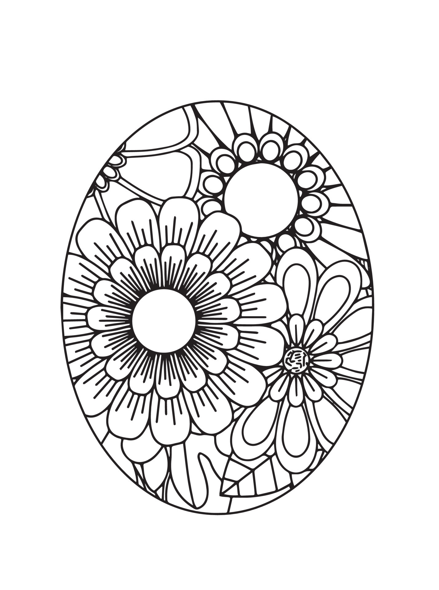 Easter Egg Coloring pages 19549241 Vector Art at Vecteezy