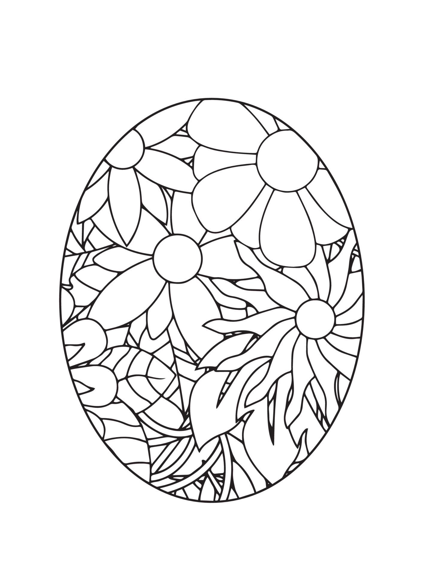 Easter Egg Coloring pages 19549245 Vector Art at Vecteezy
