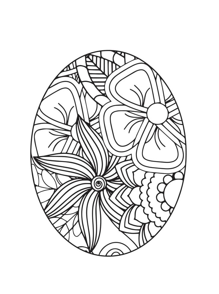 Easter Egg Coloring pages vector