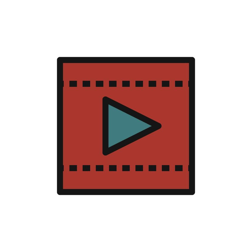 Movie line icon isolated on white background. Black flat thin icon on modern outline style. Linear symbol and editable stroke. Simple and pixel perfect stroke vector illustration.
