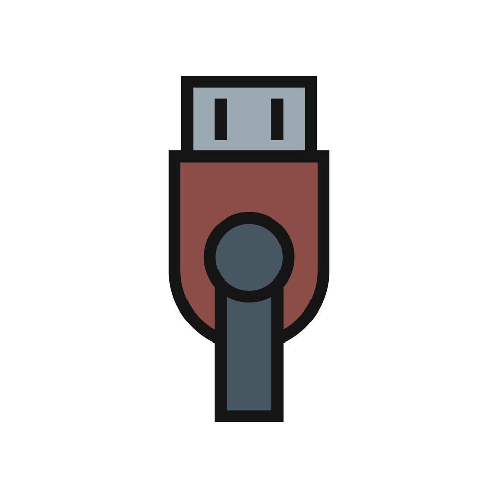 Flash drive line icon isolated on white background. Black flat thin icon on modern outline style. Linear symbol and editable stroke. Simple and pixel perfect stroke vector illustration.