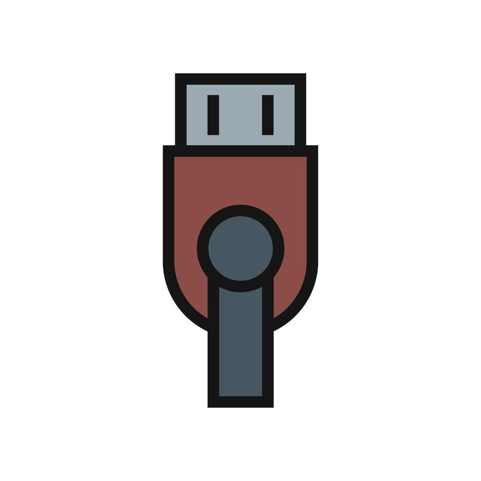 icono de línea de unidad flash aislado sobre fondo blanco. icono negro plano y delgado en el estilo de contorno moderno. símbolo lineal y trazo editable. ilustración de vector de trazo simple y perfecto de píxeles.