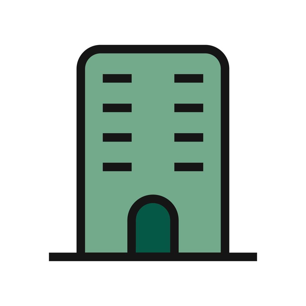 Office building line icon isolated on white background. Black flat thin icon on modern outline style. Linear symbol and editable stroke. Simple and pixel perfect stroke vector illustration.