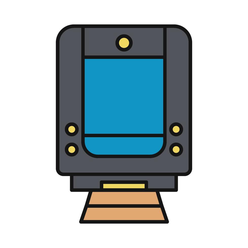 icono de línea de tren aislado sobre fondo blanco. icono negro plano y delgado en el estilo de contorno moderno. símbolo lineal y trazo editable. ilustración de vector de trazo simple y perfecto de píxeles. diseño de letreros web