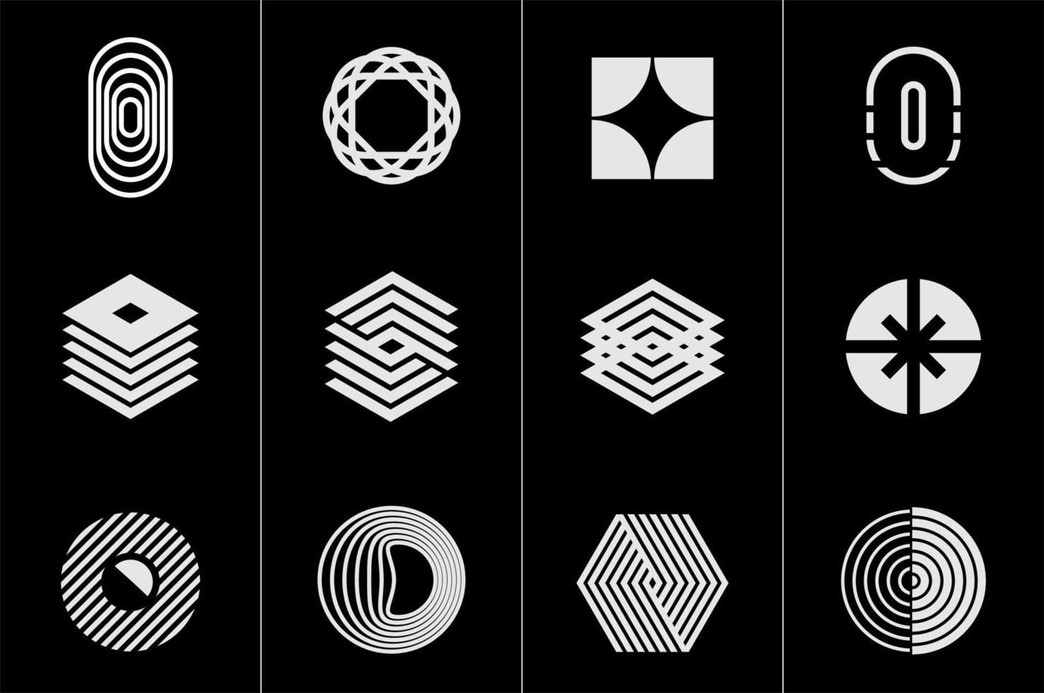 conjunto de diseño de logotipo de letra o moderno. colección de plantilla de vector de logotipo de línea 0.
