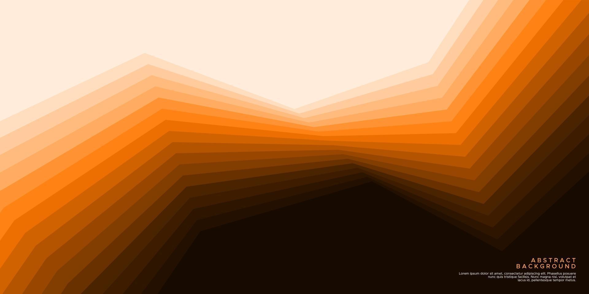 Colorful orange lines abstract background. Modern linear shades wallpaper. vector