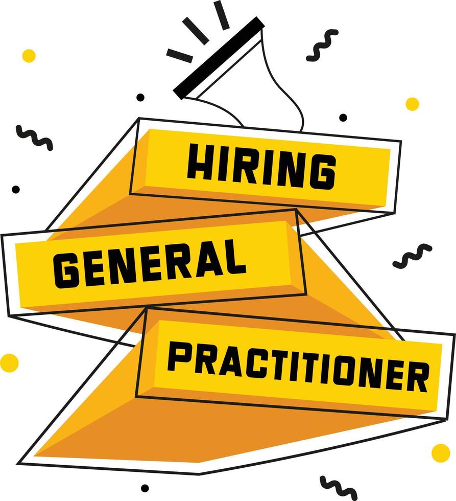 General Practitioner Hiring Post Graphic vector