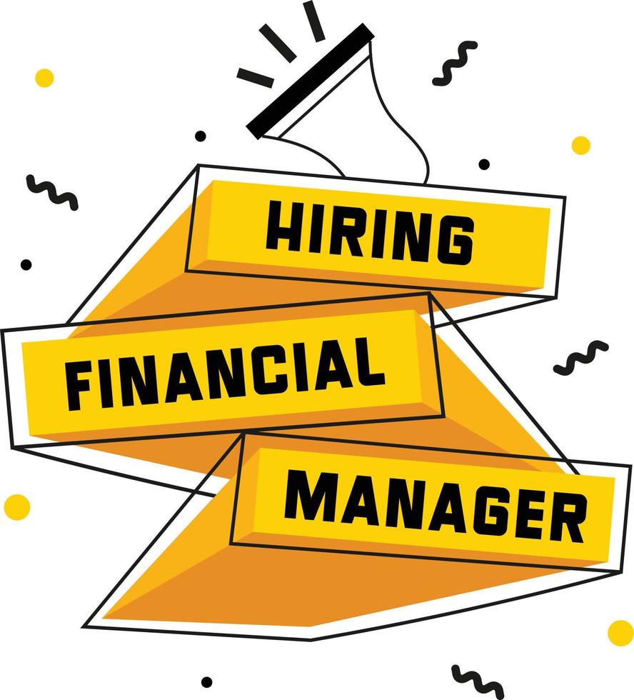 Financial Manager Hiring Post Graphic vector