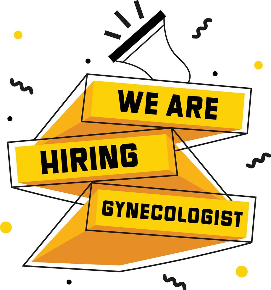 Gynecologist Hiring Post Graphic vector