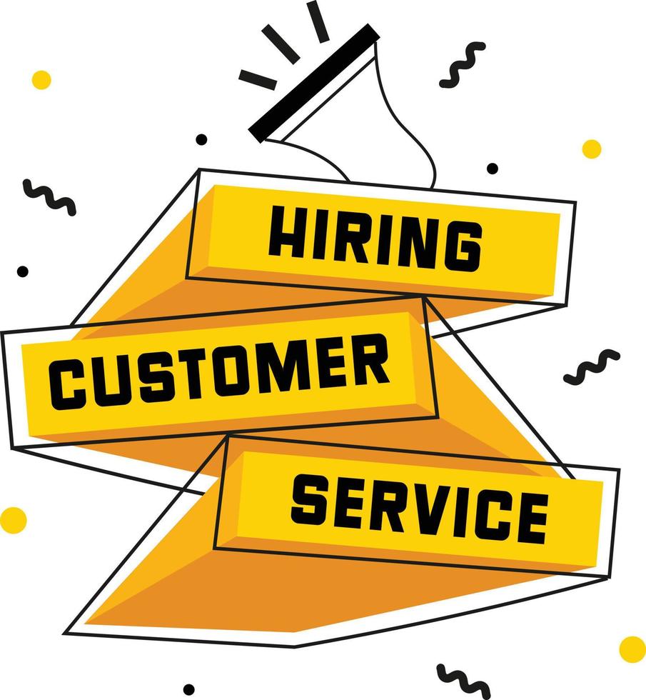 Customer Service Hiring Post Graphic vector