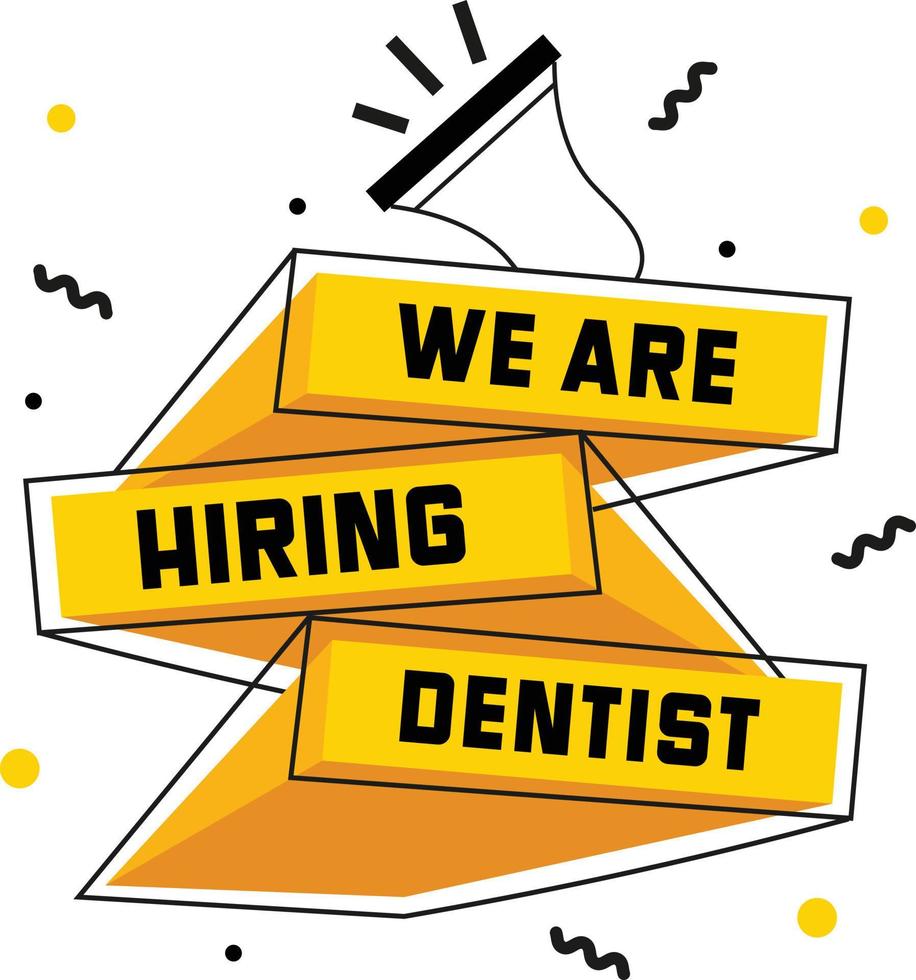 Dentist Hiring Post Graphic vector