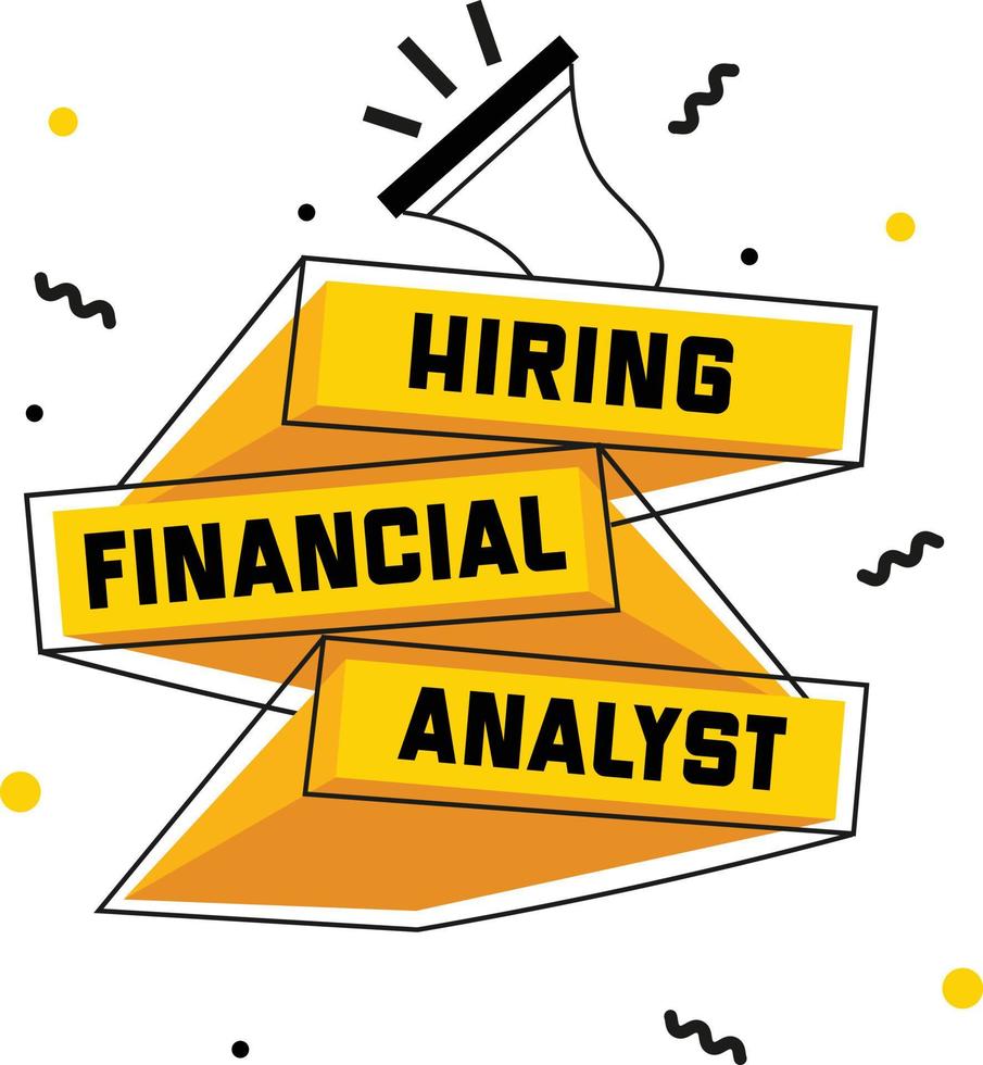 Financial Analyst Hiring Post Graphic vector