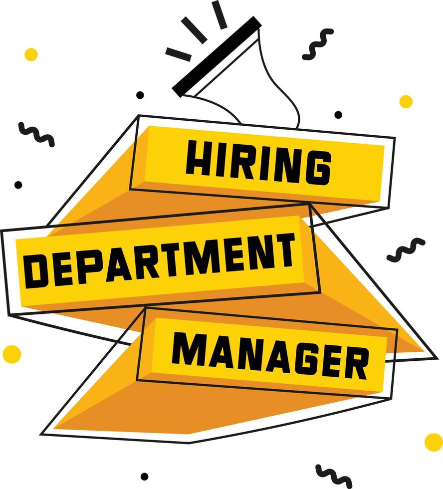 Department Manager Hiring Post Graphic vector