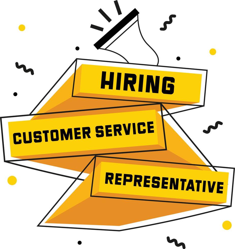 Customer service Representative Hiring Post Graphic vector