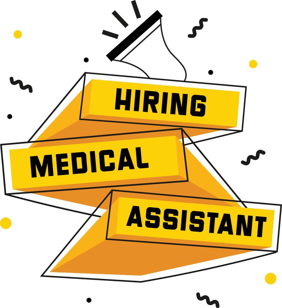 Medical Assistant Hiring Post Graphic vector