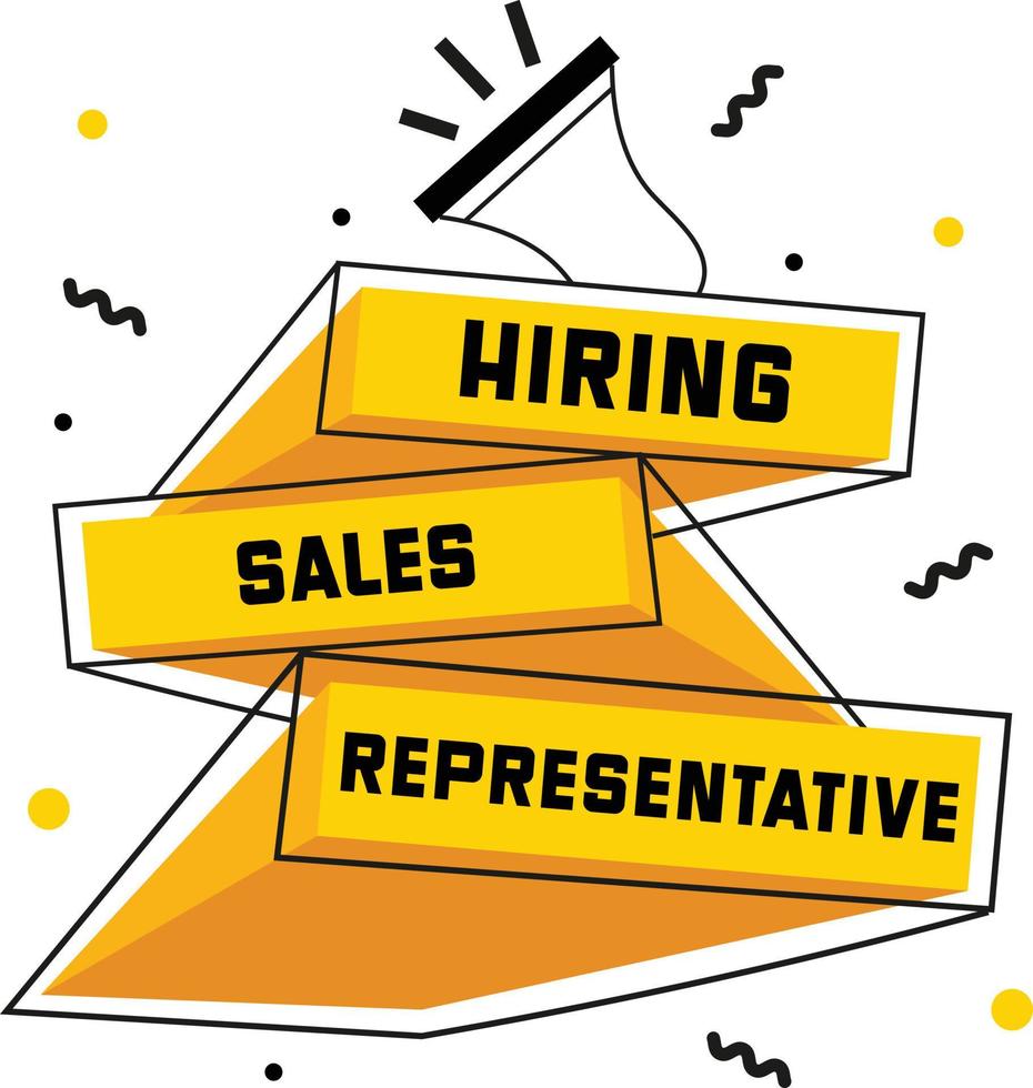 Representative Hiring Post Graphic vector