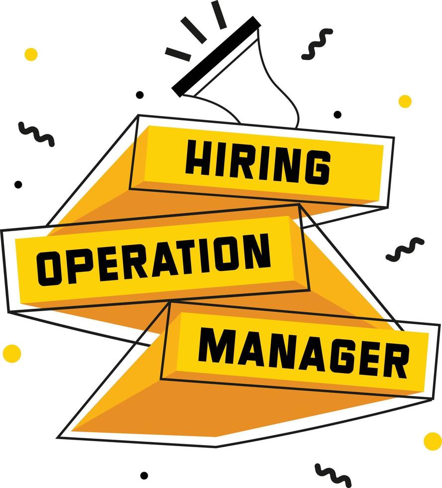 Operation Manager Hiring Post Graphic vector