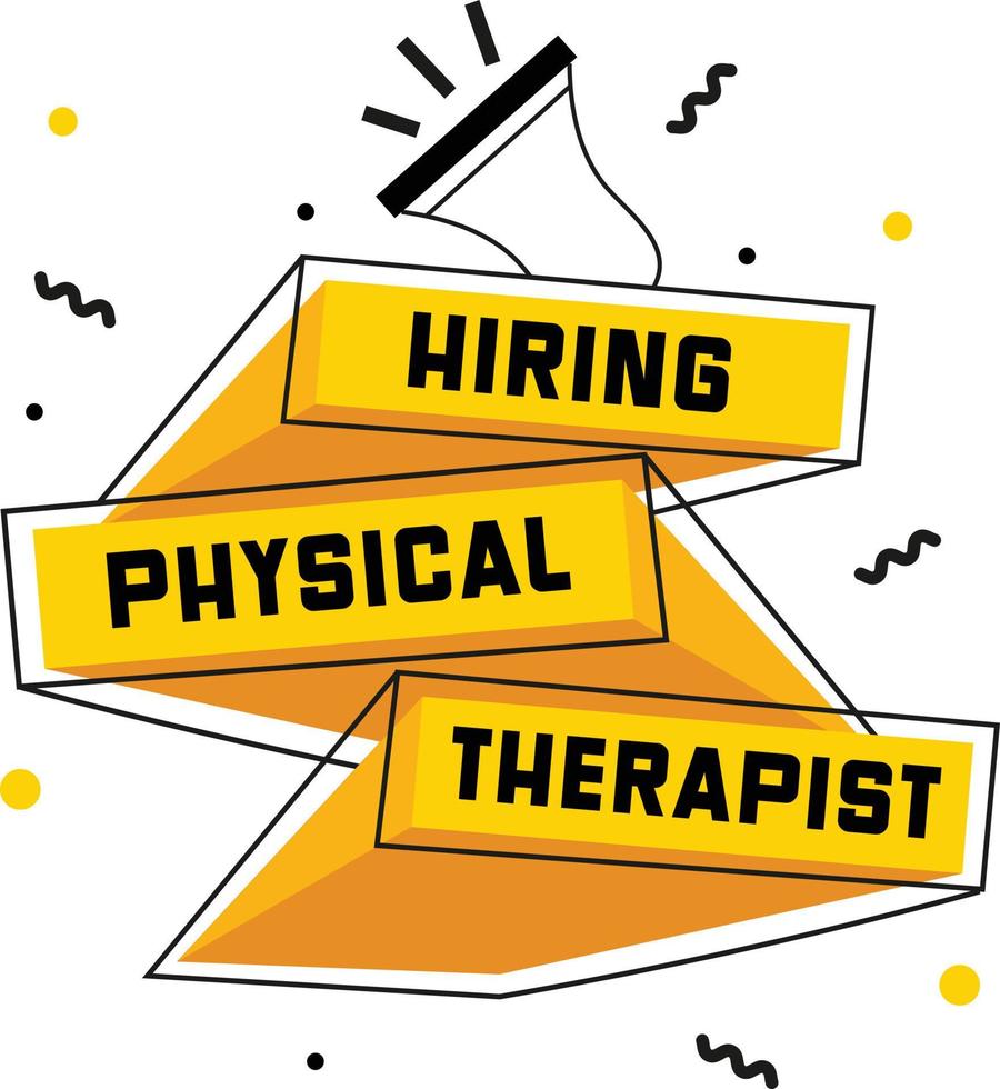 Physical Therapist Hiring Post Graphic vector