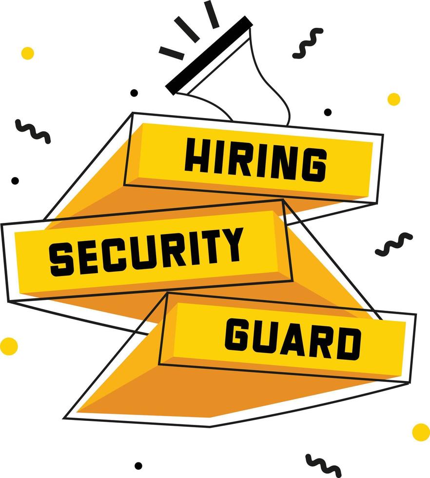 security guard Hiring Post Graphic vector